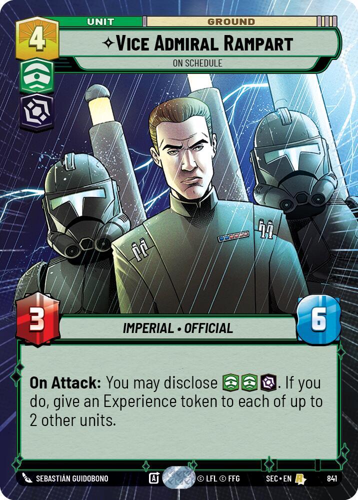 Vice Admiral Rampart - On Schedule (Hyperspace Foil) [Secrets of Power] 841