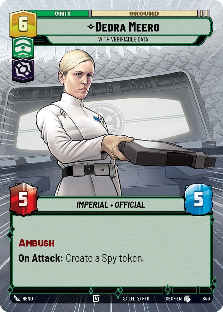 Dedra Meero - With Verifiable Data (Hyperspace Foil) [Secrets of Power] 843