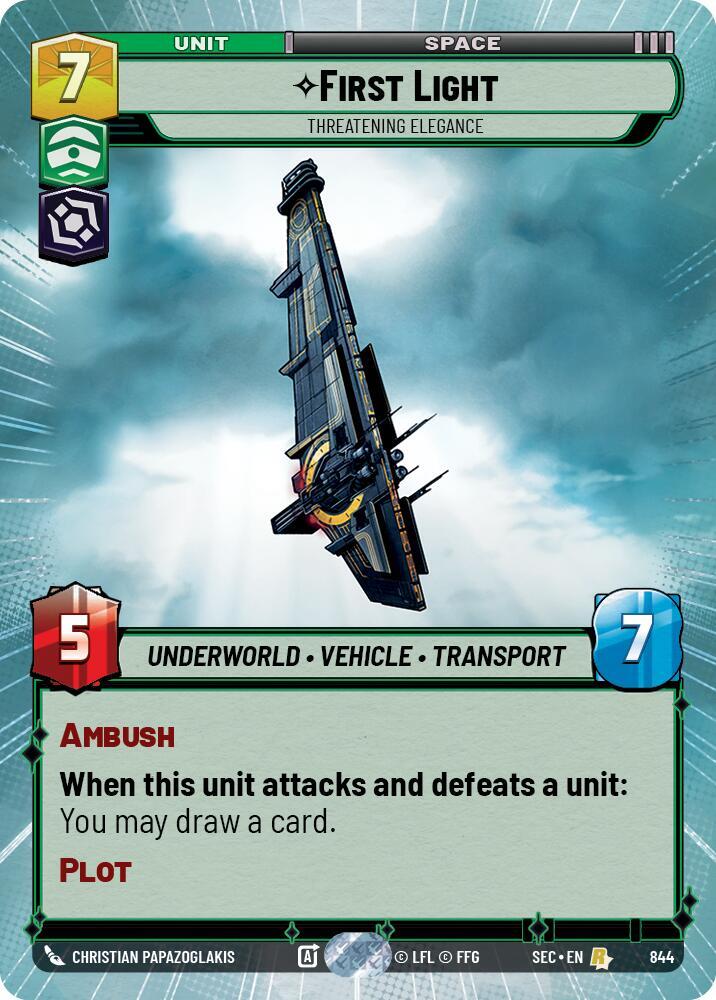 First Light - Threatening Elegance (Hyperspace Foil) [Secrets of Power] 844