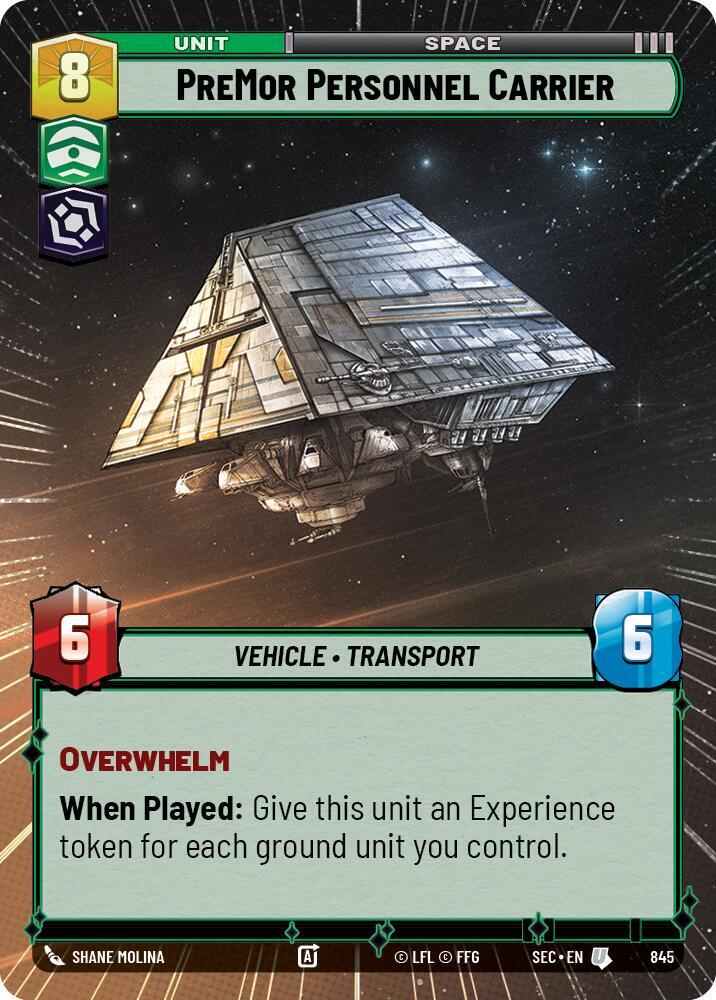 PreMor Personnel Carrier (Hyperspace Foil) [Secrets of Power] 845