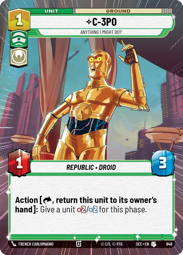 C-3PO - Anything I Might Do? (Hyperspace Foil) [Secrets of Power] 849