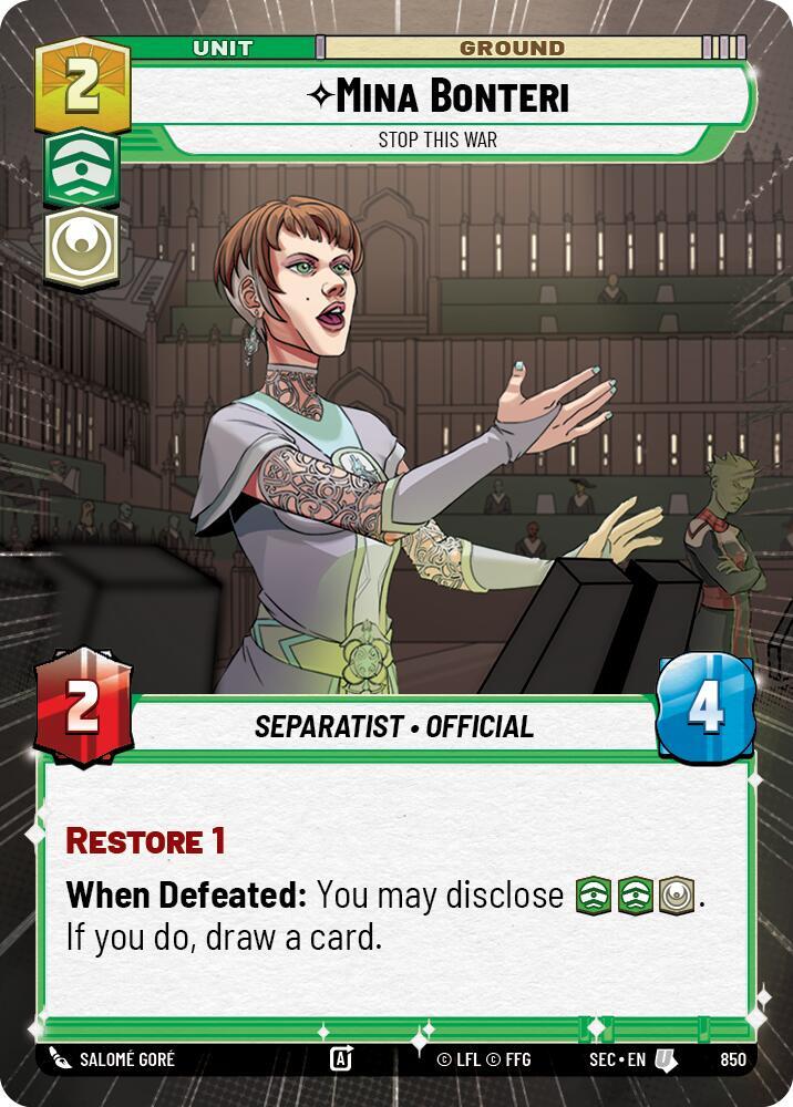 Mina Bonteri - Stop This War (Hyperspace Foil) [Secrets of Power] 850