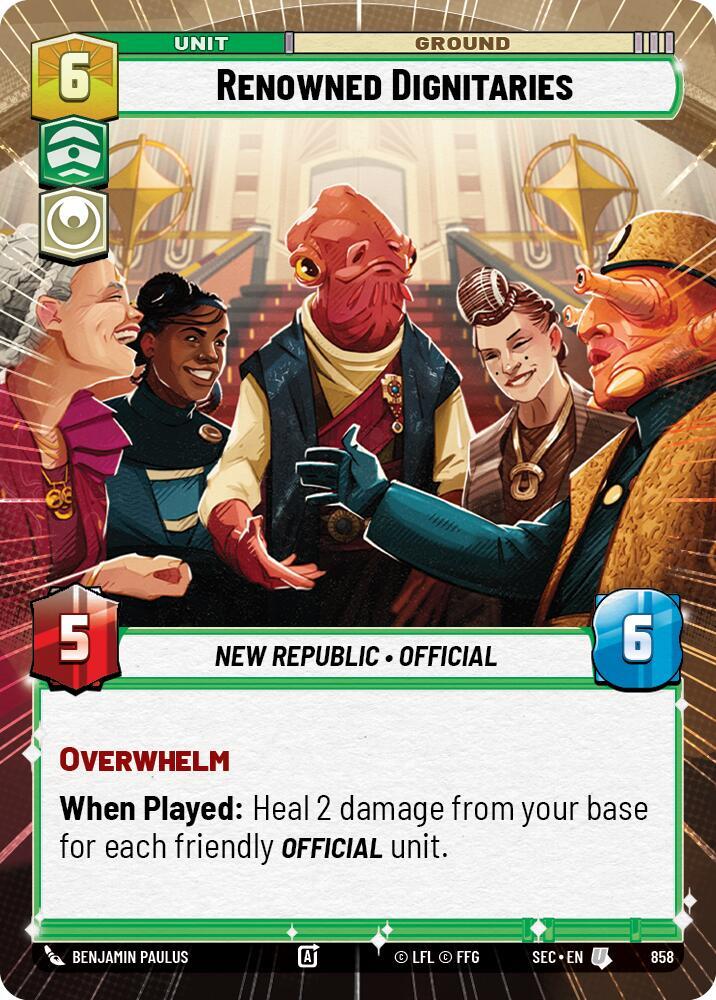 Renowned Dignitaries (Hyperspace Foil) [Secrets of Power] 858