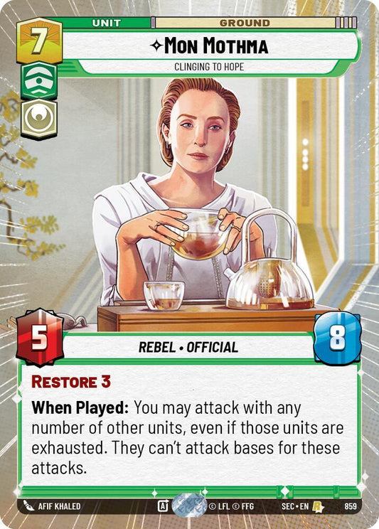Mon Mothma - Clinging to Hope (Hyperspace Foil) [Secrets of Power] 859