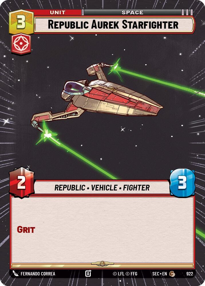 Republic Aurek Starfighter (Hyperspace Foil) [Secrets of Power] 922