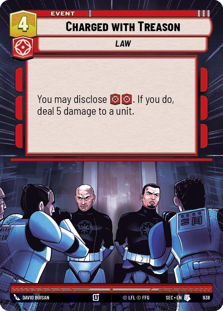 Charged with Treason (Hyperspace Foil) [Secrets of Power] 938
