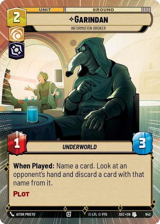 Garindan - Information Broker (Hyperspace Foil) [Secrets of Power] 942