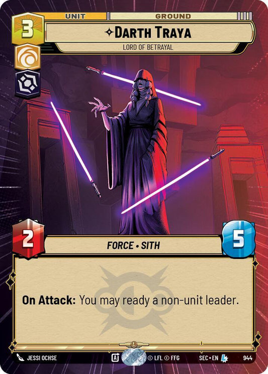 Darth Traya - Lord of Betrayal (Hyperspace Foil) [Secrets of Power] 944