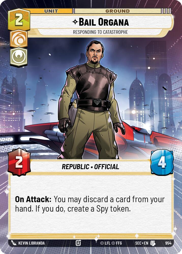 Bail Organa - Responding to Catastrophe (Hyperspace Foil) [Secrets of Power] 954