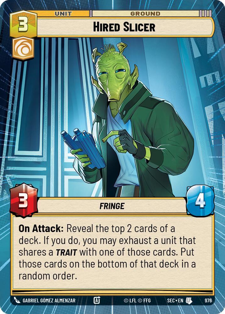 Hired Slicer (Hyperspace Foil) [Secrets of Power] 976