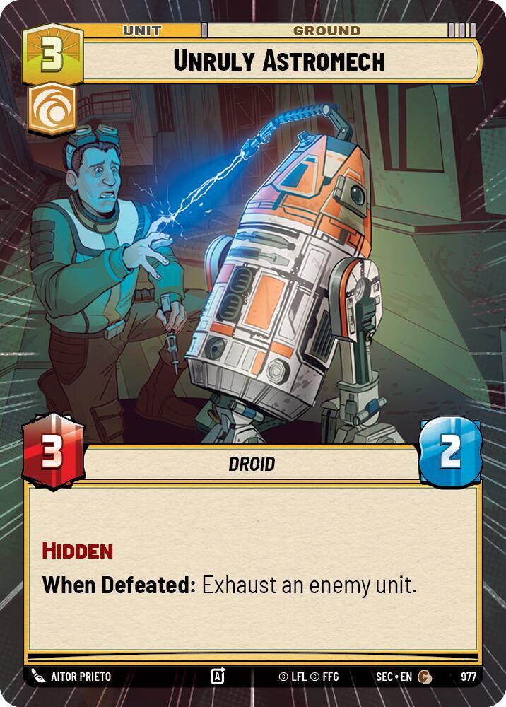 Unruly Astromech (Hyperspace Foil) [Secrets of Power] 977