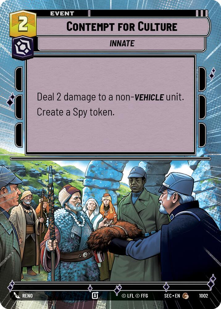 Contempt for Culture (Hyperspace Foil) [Secrets of Power] 1002