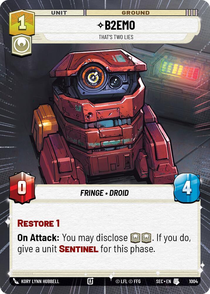 B2EMO - That's Two Lies (Hyperspace Foil) [Secrets of Power] 1004