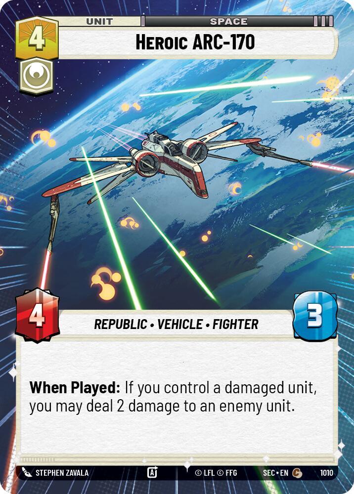 Heroic ARC-170 (Hyperspace Foil) [Secrets of Power] 1010