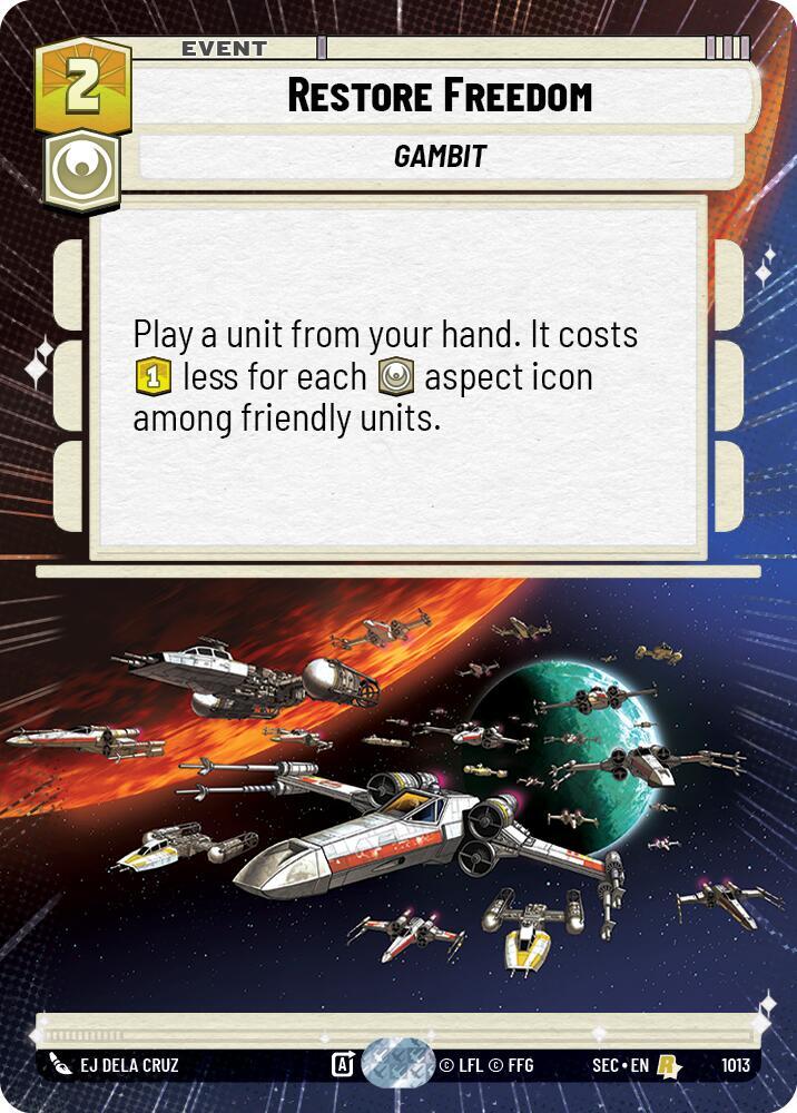 Restore Freedom (Hyperspace Foil) [Secrets of Power] 1013
