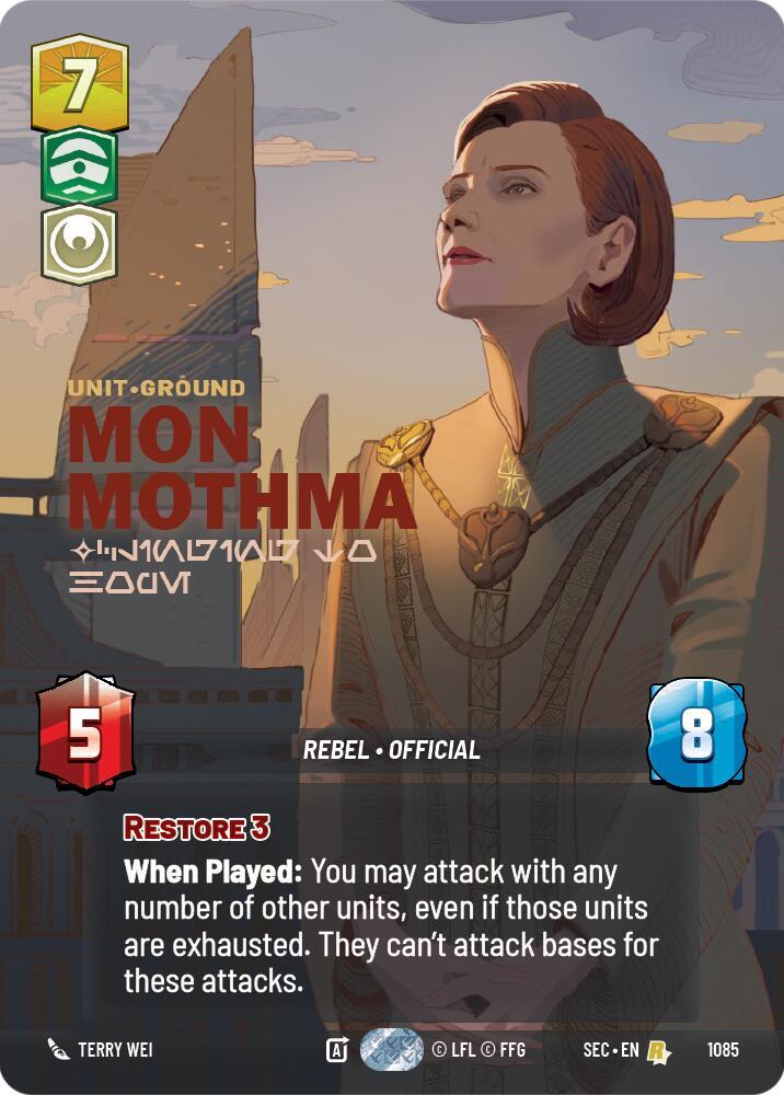 Mon Mothma - Clinging to Hope (Prestige Foil) [Secrets of Power] 1085