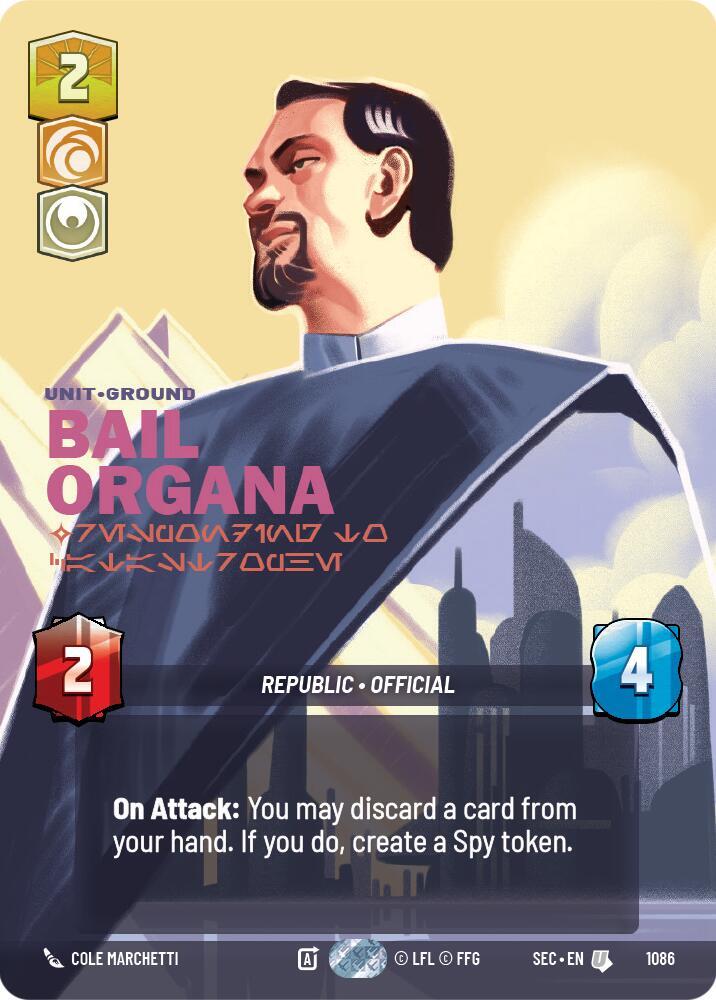 Bail Organa - Responding to Catastrophe (Prestige Foil) [Secrets of Power] 1086