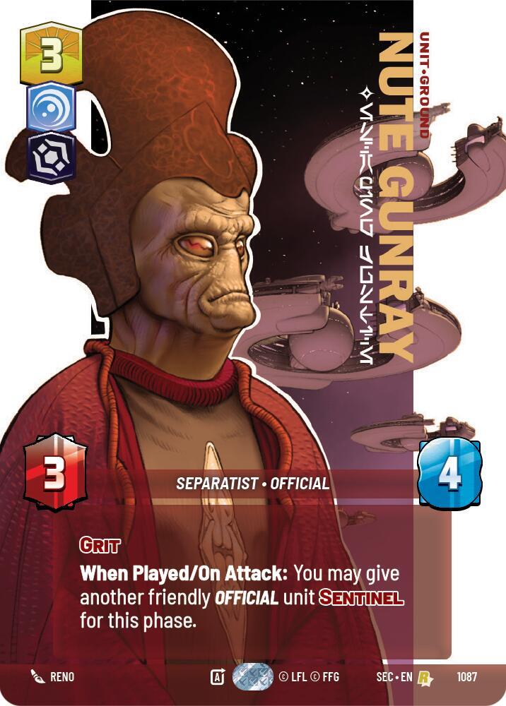Nute Gunray - Escaping Justice (Prestige Foil) [Secrets of Power] 1087