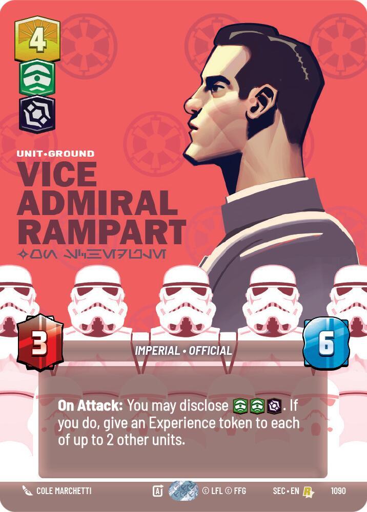 Vice Admiral Rampart - On Schedule (Prestige Foil) [Secrets of Power] 1090