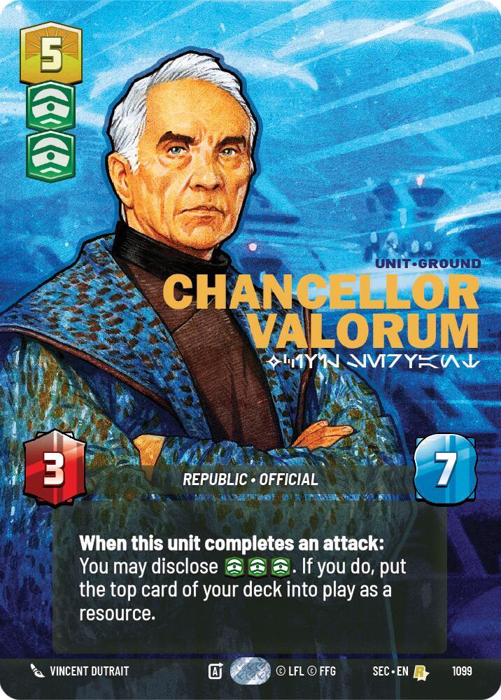 Chancellor Valorum - Civil Servant (Prestige Foil) [Secrets of Power] 1099