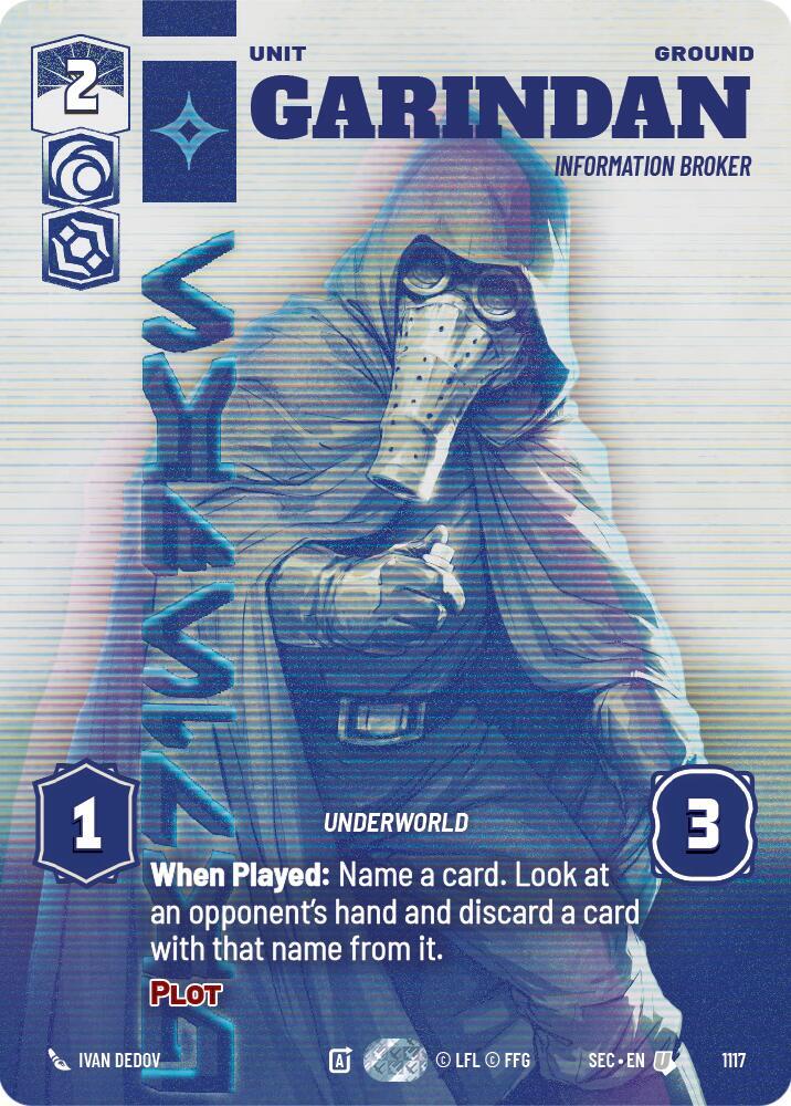 Garindan - Information Broker (Prestige Foil) [Secrets of Power] 1117