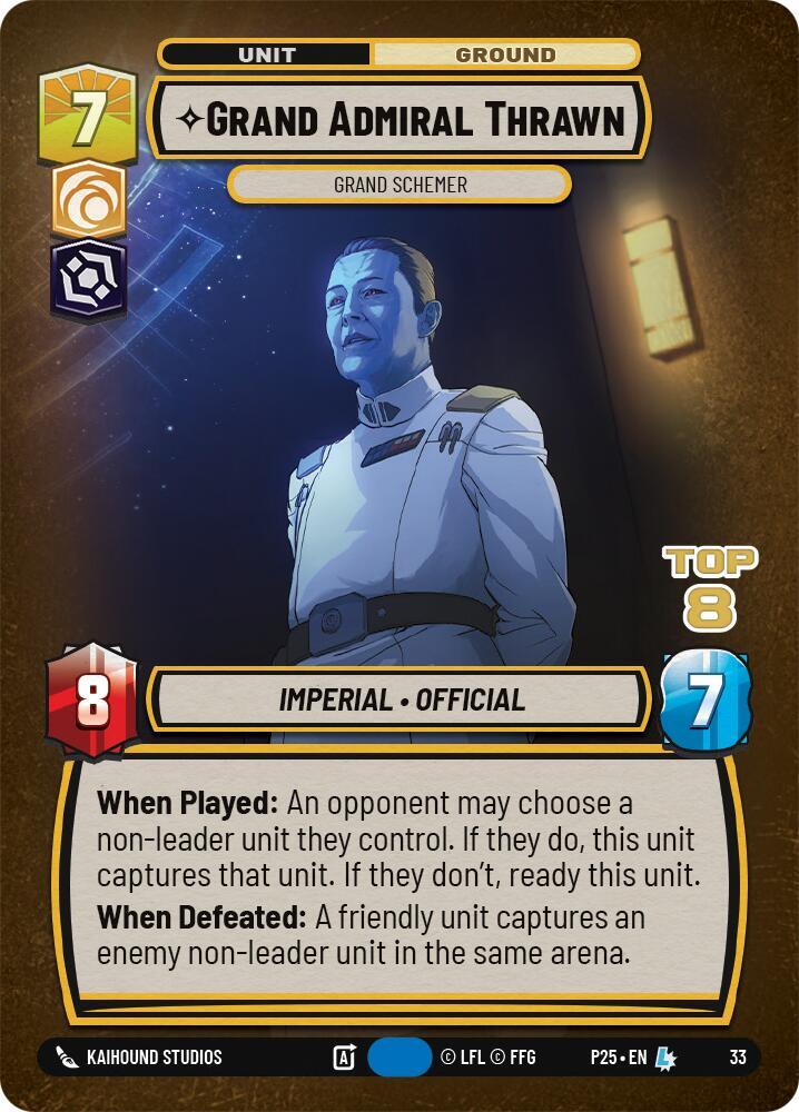 Grand Admiral Thrawn - Grand Schemer (Top 8) [Organized Play Promos] 33