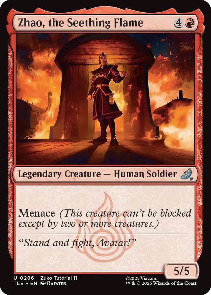 Zhao, the Seething Flame (0286) [Avatar: The Last Airbender: Eternal-Legal] 286