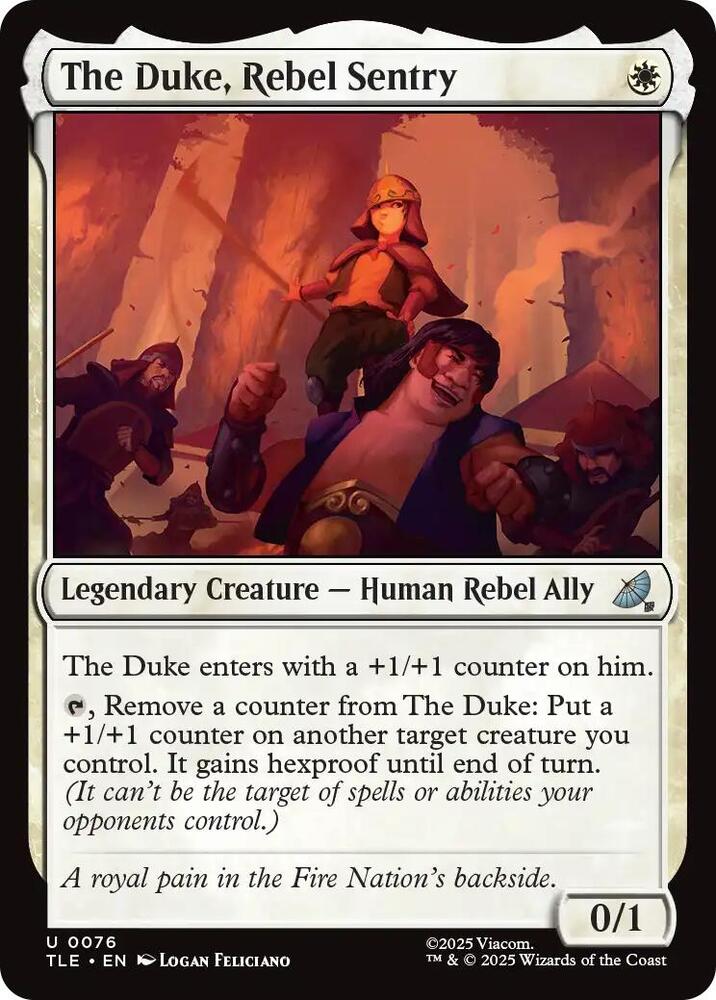 The Duke, Rebel Sentry [Avatar: The Last Airbender: Eternal-Legal] 76