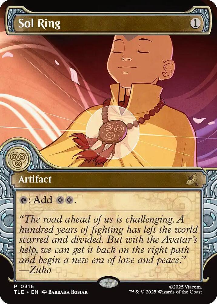 Sol Ring (Showcase) [Avatar: The Last Airbender: Eternal-Legal] 316