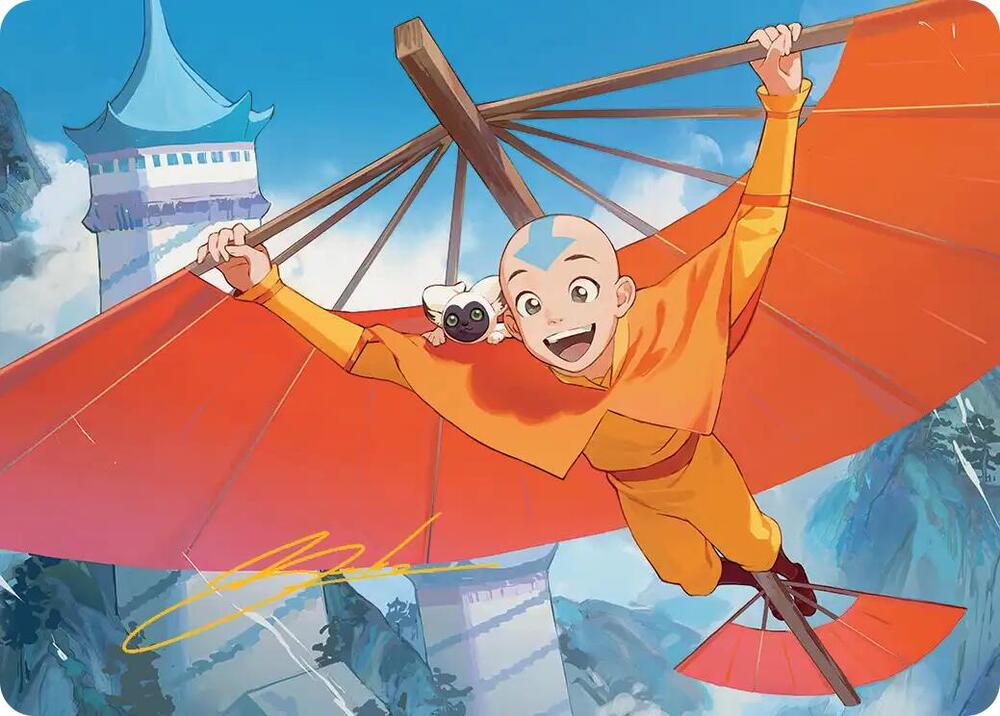 Aang, the Last Airbender Art Card (Gold-Stamped Signature) [Art Series: Avatar: The Last Airbender] 1