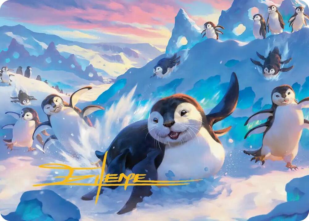 Otter-Penguin Art Card (Gold-Stamped Signature) [Art Series: Avatar: The Last Airbender] 4
