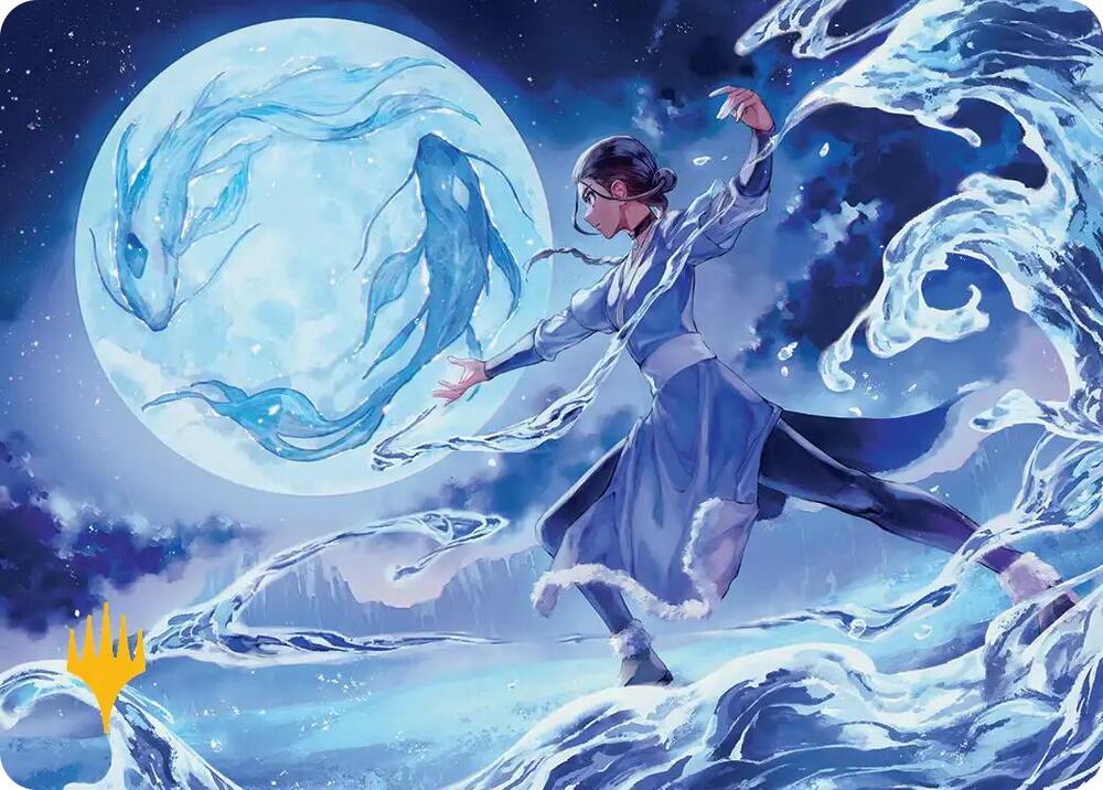 Waterbender Ascension Art Card (Gold-Stamped Planeswalker Symbol) [Art Series: Avatar: The Last Airbender] 6