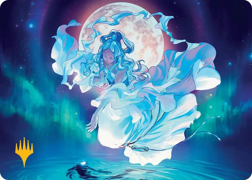 Yue, the Moon Spirit Art Card (Gold-Stamped Planeswalker Symbol) [Art Series: Avatar: The Last Airbender] 7