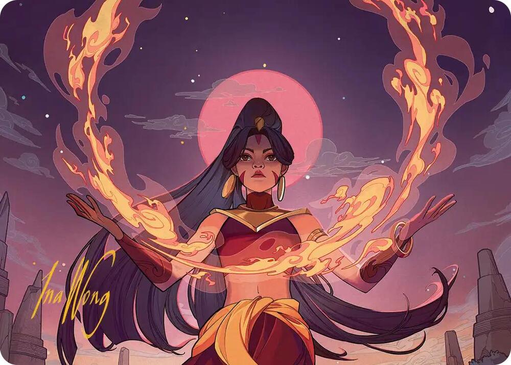 Firebending Student Art Card (Gold-Stamped Signature) [Art Series: Avatar: The Last Airbender] 44