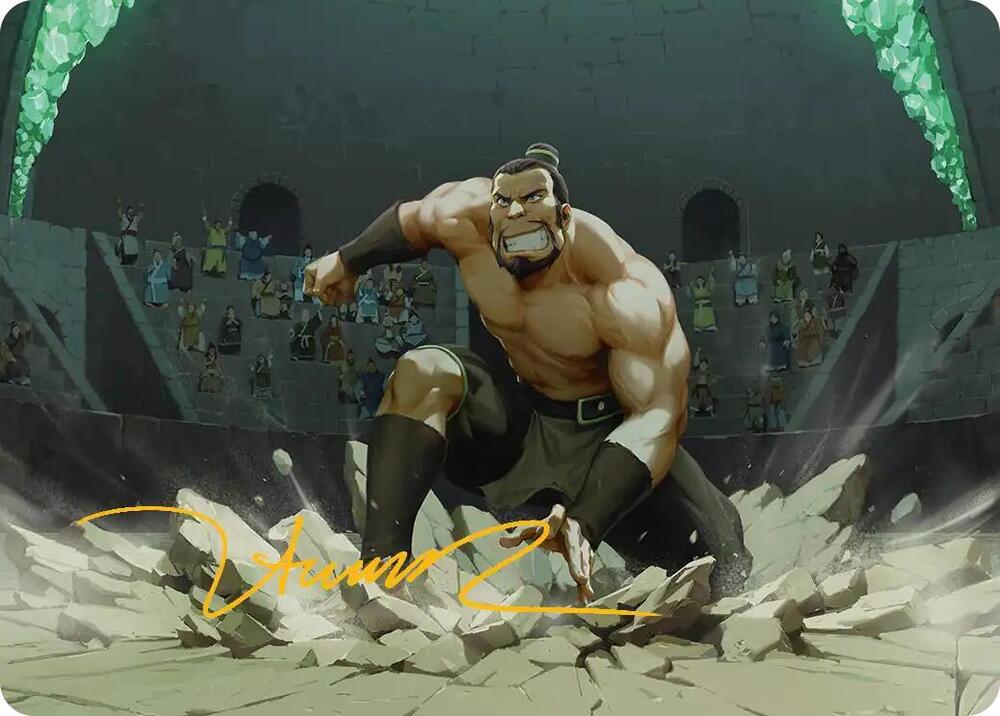 The Boulder, Ready to Rumble Art Card (Gold-Stamped Signature) [Art Series: Avatar: The Last Airbender] 13