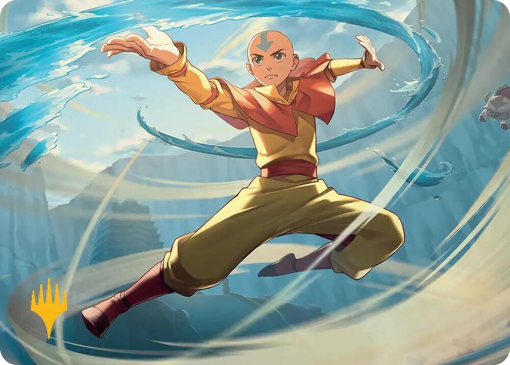 Aang, Swift Savior Art Card (Gold-Stamped Planeswalker Symbol) [Art Series: Avatar: The Last Airbender] 20