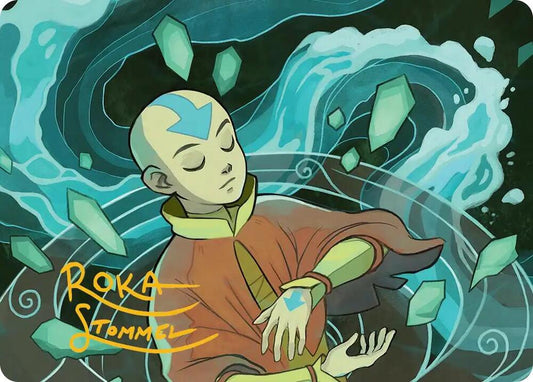 Aang, at the Crossroads Art Card (Gold-Stamped Signature) [Art Series: Avatar: The Last Airbender] 45