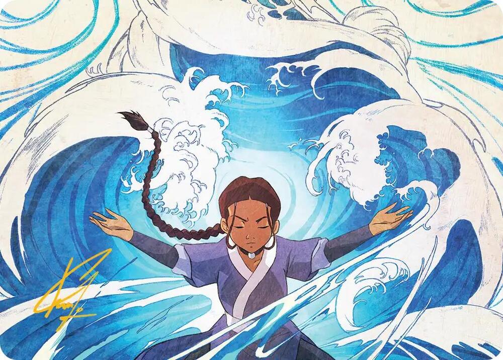 Katara, Water Tribe's Hope Art Card (Gold-Stamped Signature) [Art Series: Avatar: The Last Airbender] 48