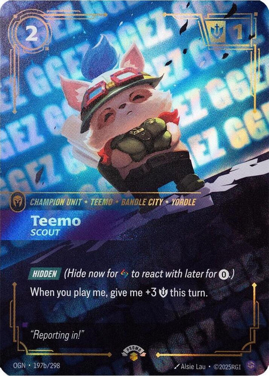 Teemo - Scout (GG EZ) [Riftbound Organized Play Promotional Cards] 197b/298