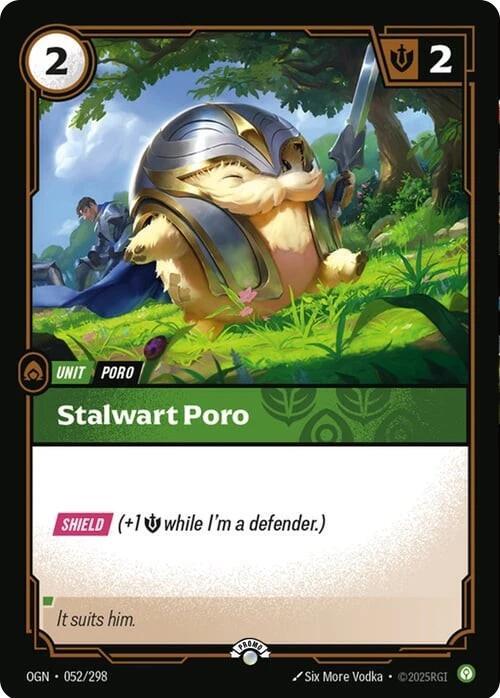 Stalwart Poro [Riftbound Organized Play Promotional Cards] 052/298