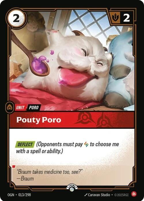 Pouty Poro [Riftbound Organized Play Promotional Cards] 013/298