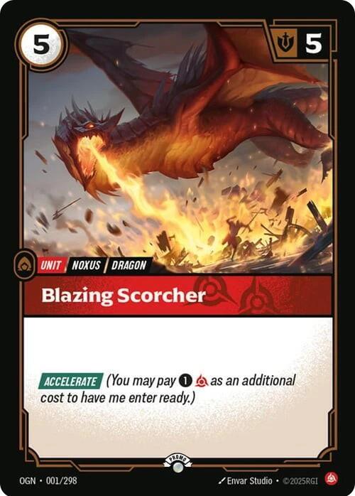 Blazing Scorcher [Riftbound Organized Play Promotional Cards] 001/298