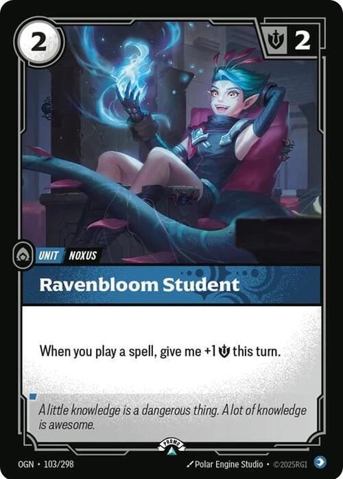 Ravenbloom Student [Riftbound Organized Play Promotional Cards] 103/298