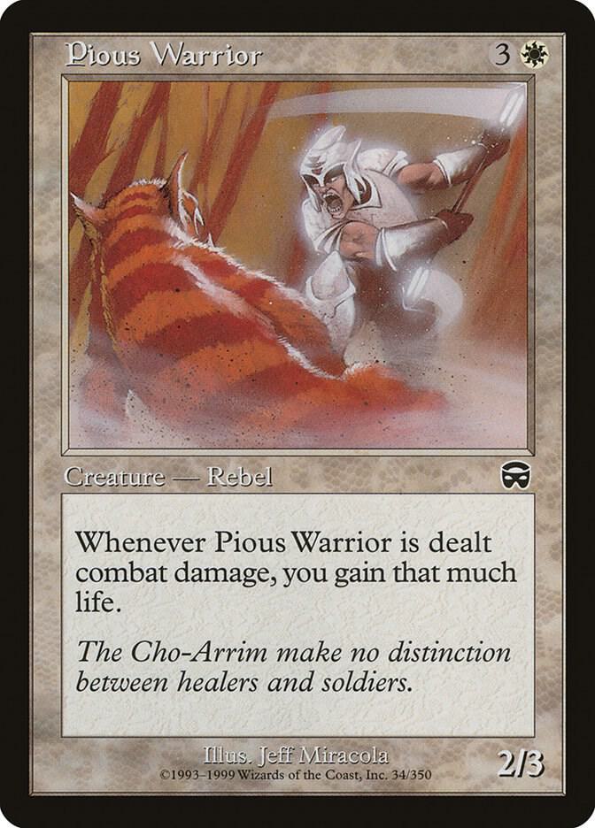 Pious Warrior [Mercadian Masques] 34