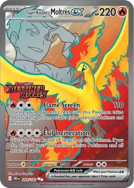 Team Rocket's Moltres ex - 208/182 (Destined Rivals Stamp) [Miscellaneous Cards & Products] 208/182