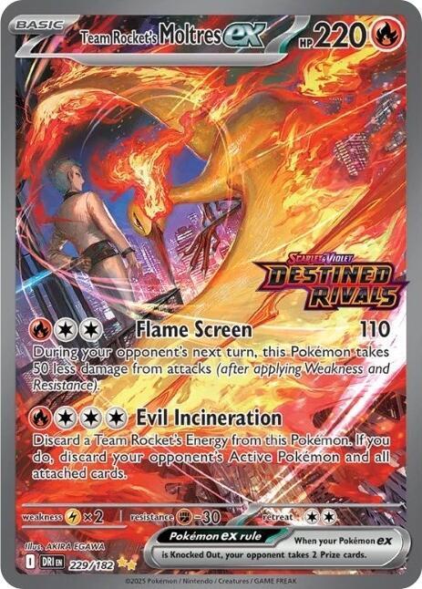 Team Rocket's Moltres ex - 229/182 (Destined Rivals Stamp) [Miscellaneous Cards & Products] 229/182