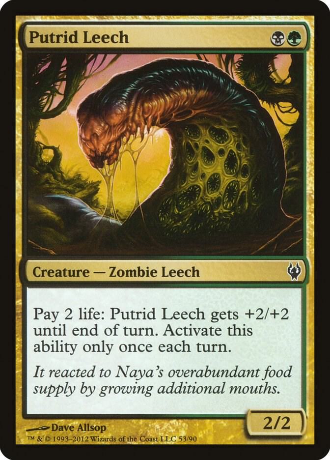 Putrid Leech [Duel Decks: Izzet vs. Golgari] 53