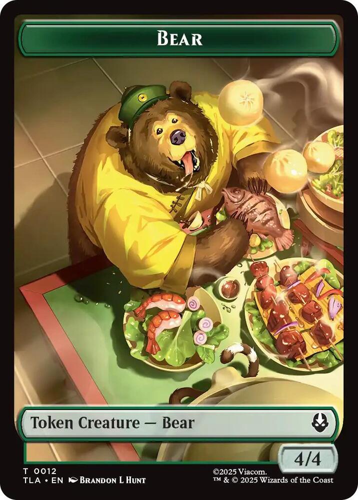 Bear // Food (0020) Double-Sided Token [Avatar: The Last Airbender] 12 // 20