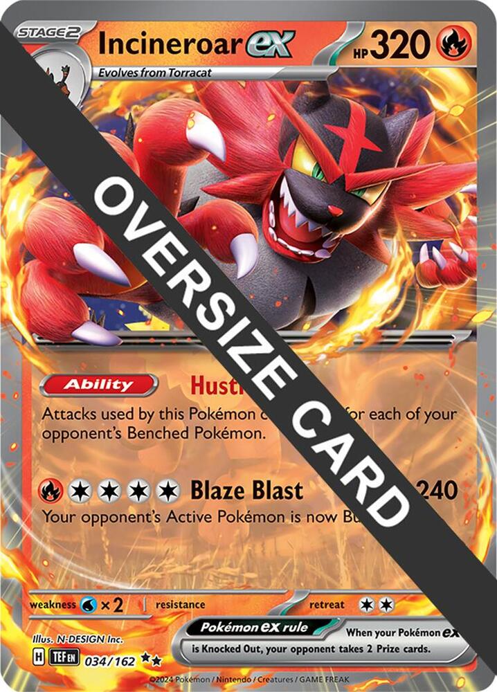 Incineroar ex - 034/162 [Jumbo Cards] 034/162