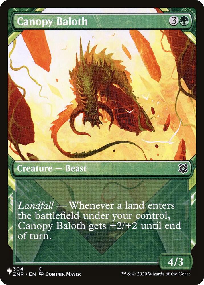 Canopy Baloth (Showcase) [The List Reprints] 304